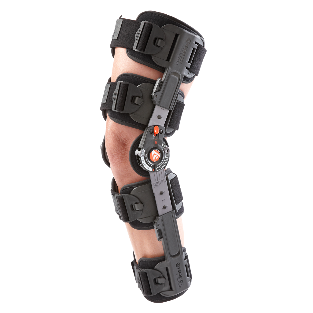 Hing knee braces with adjustable angle